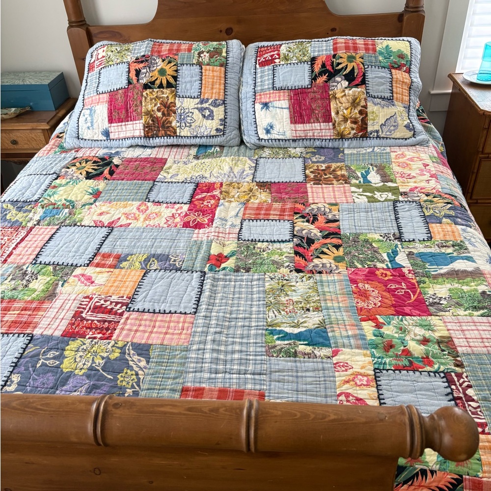 Pottery Barn Multicolor Patchwork Quilt